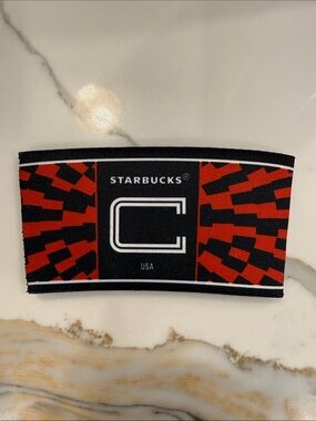 Starbucks World Cup Black and Red Logo Coffee Sleeve